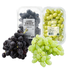 Candy hearts druiven 
schaal à 400 gram
of witte pitloze druiven
schaal à 500 gram